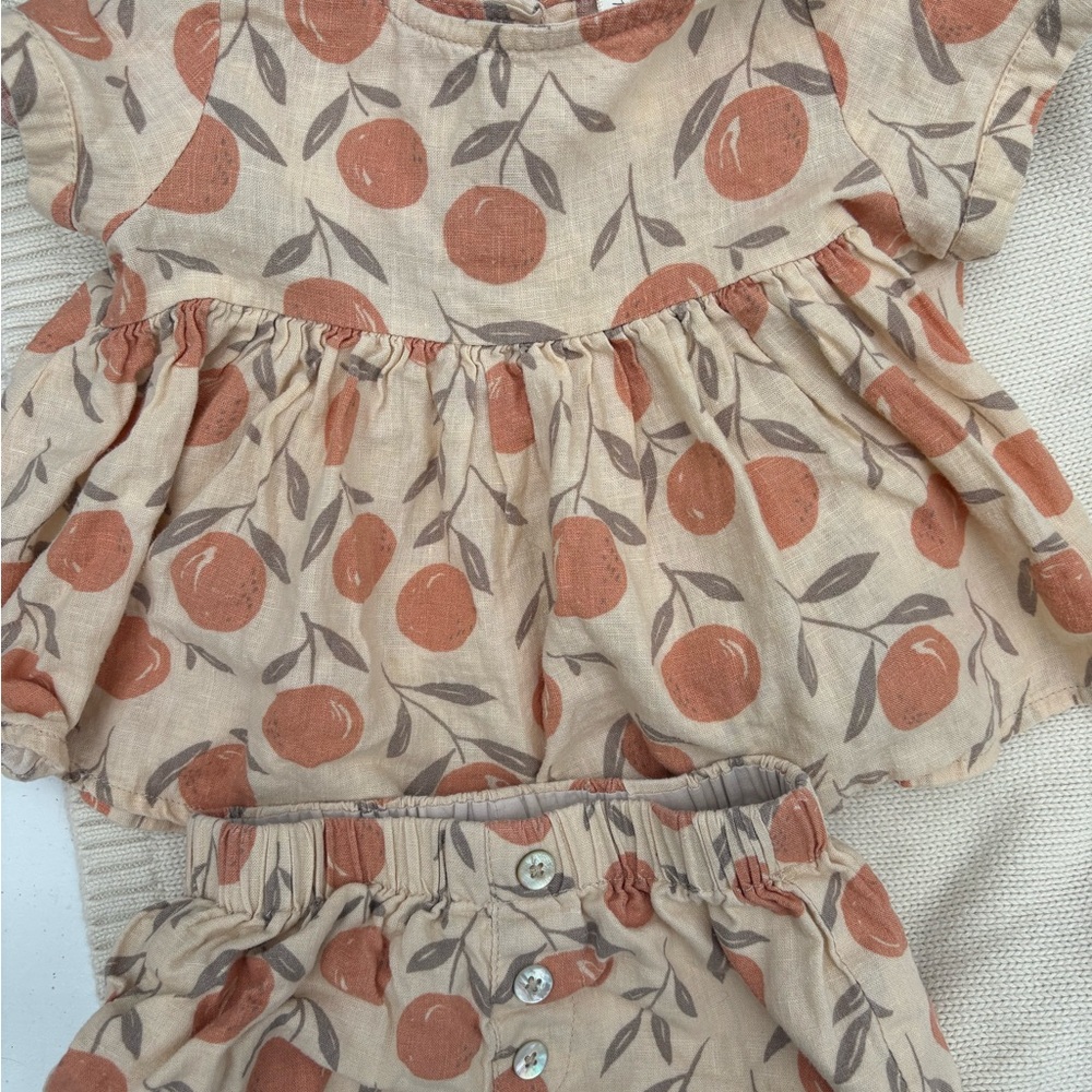 Rylee + Cru Peach and Tan Kids Matching Set